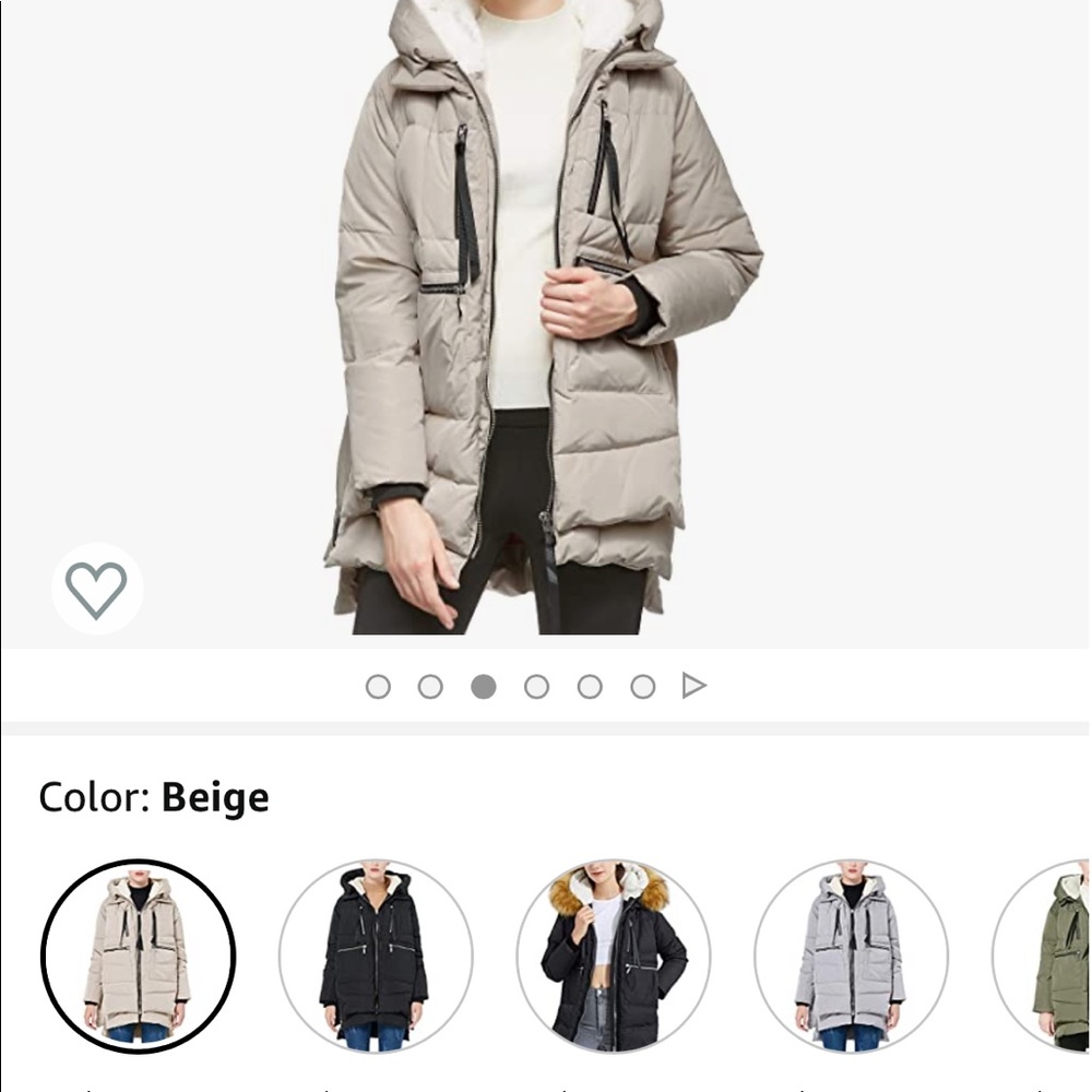 Beige Down Jacket - image 4